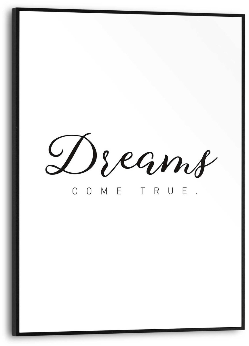 REINDERS Schilderij Dreams come true - 40 x 30 - Hout - REINDERS Zwart-Wit Zwart