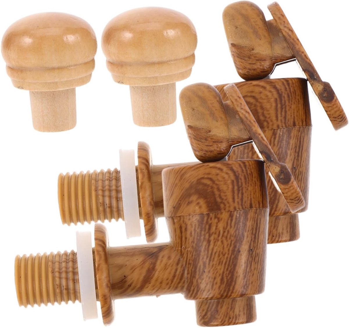 2 Sets Waterkraan en Wijnstop, Vervangingsset voor Luchtdichte Waterkraan, Accessoires voor Wijnemmer en Biervat