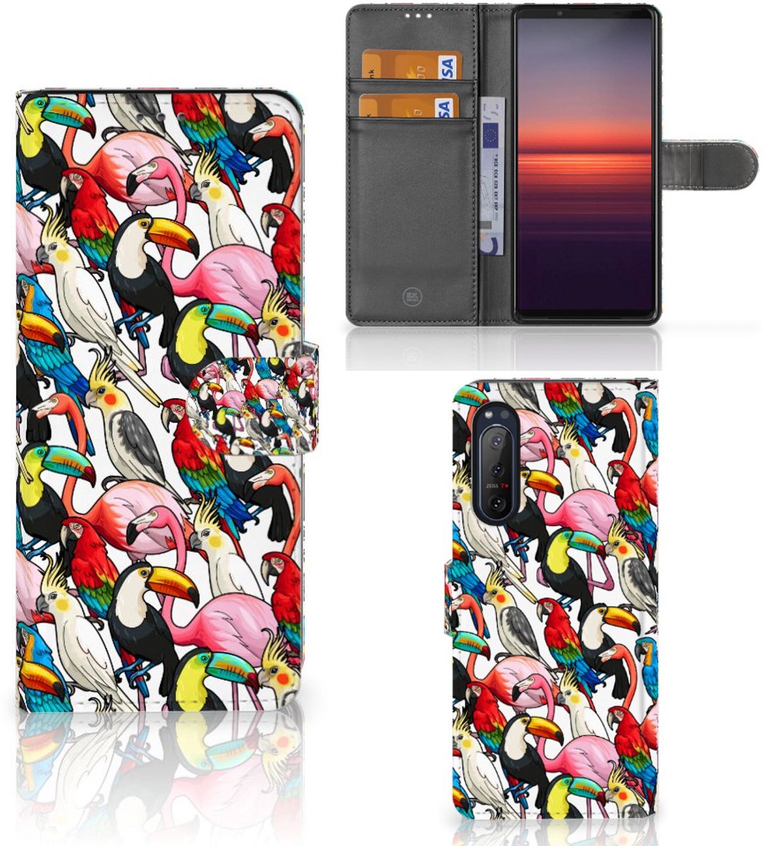 Sony Xperia 5II Telefoonhoesje met Pasjes Birds