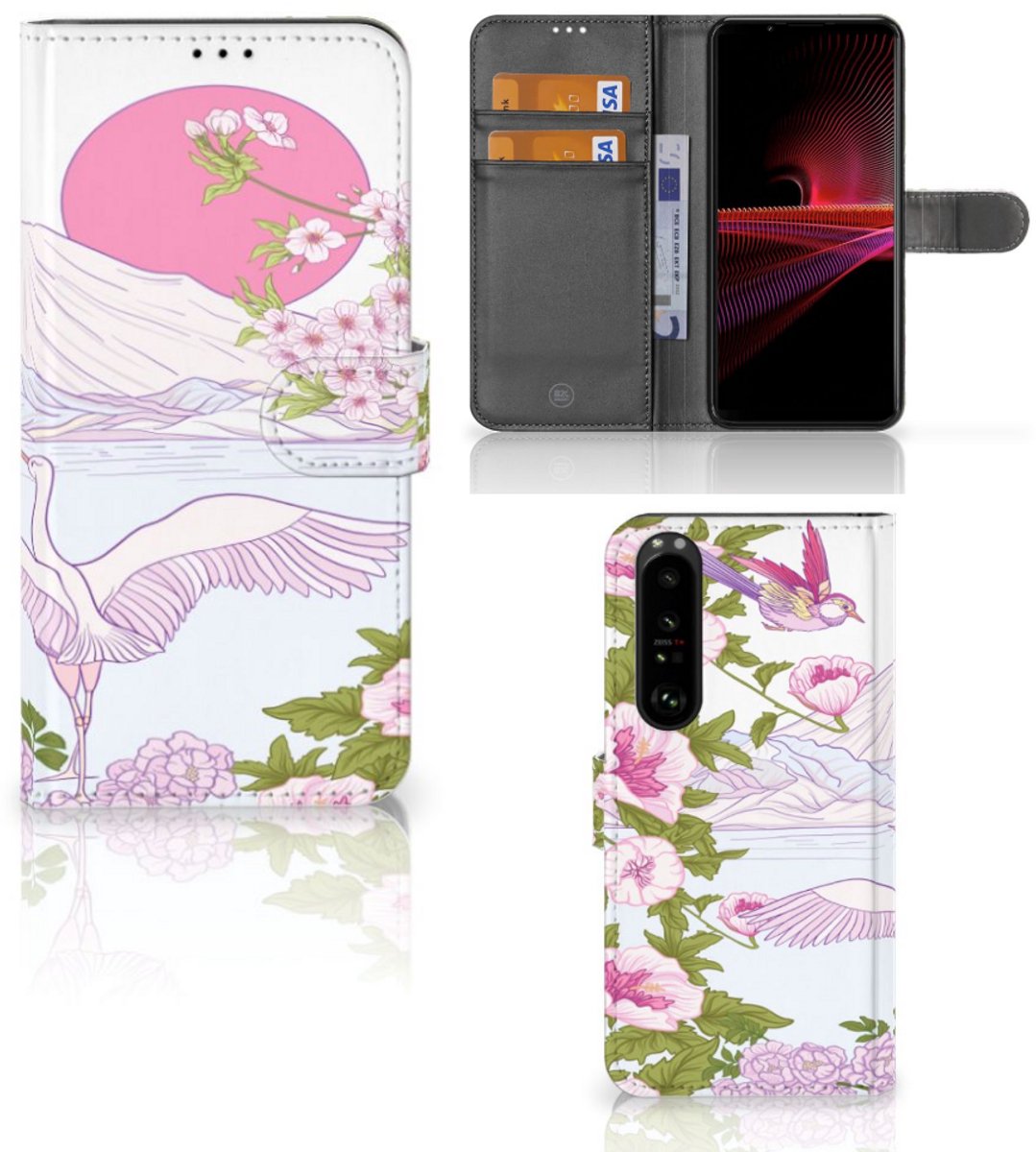 Sony Xperia 1 III Telefoonhoesje met Pasjes Bird Standing