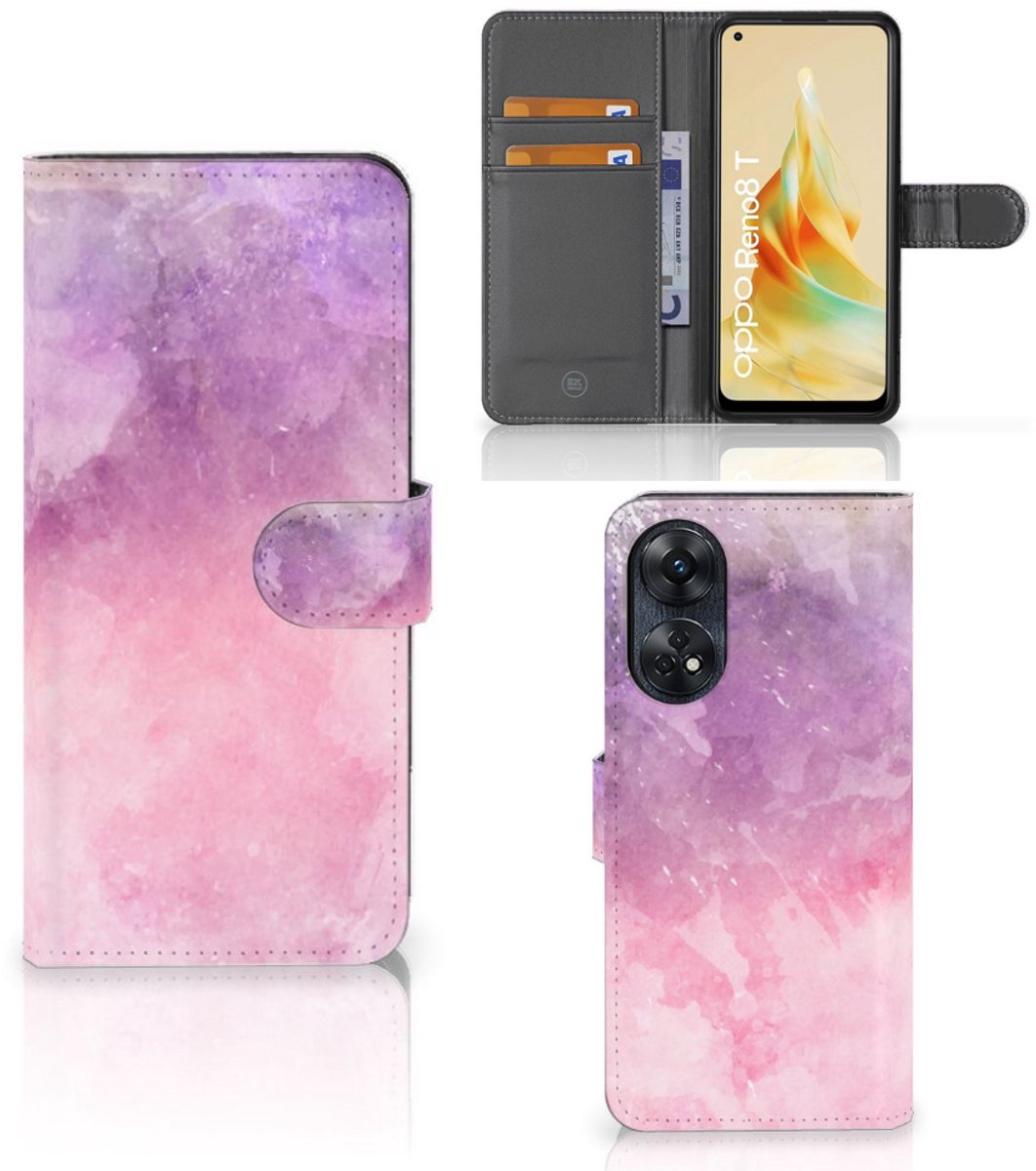Hoesje OPPO Reno8 T 4G Pink Purple Paint