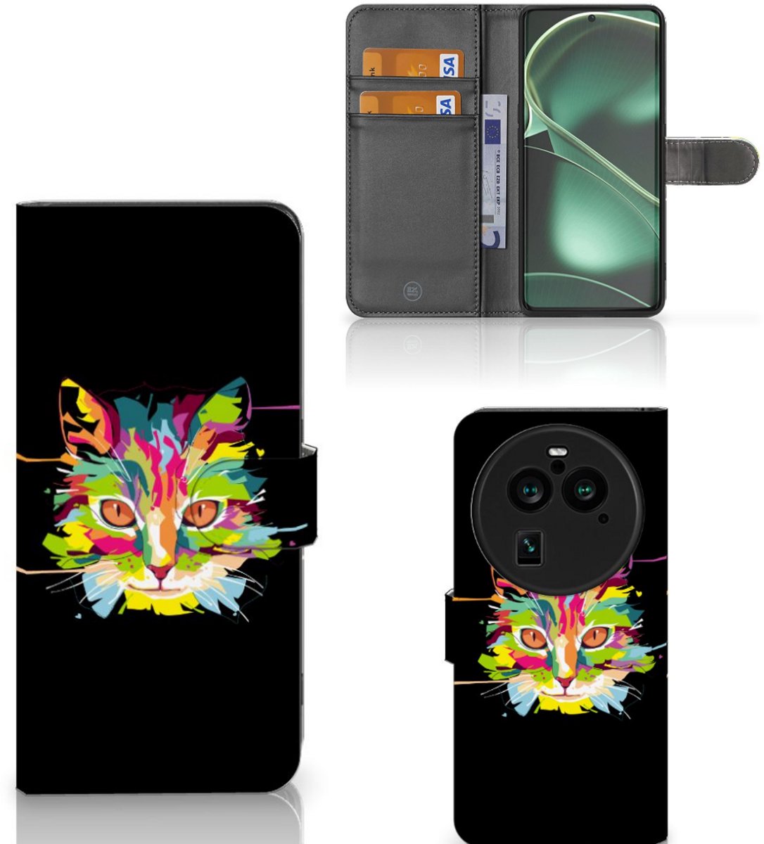 OPPO Find X6 Pro Leuk Hoesje Cat Color