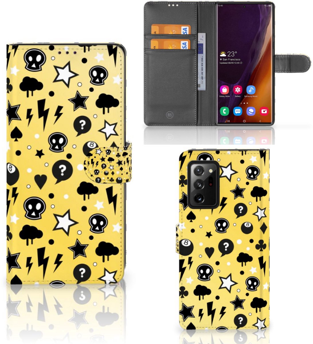 Telefoonhoesje met Naam Samsung Galaxy Note20 Ultra Punk Geel
