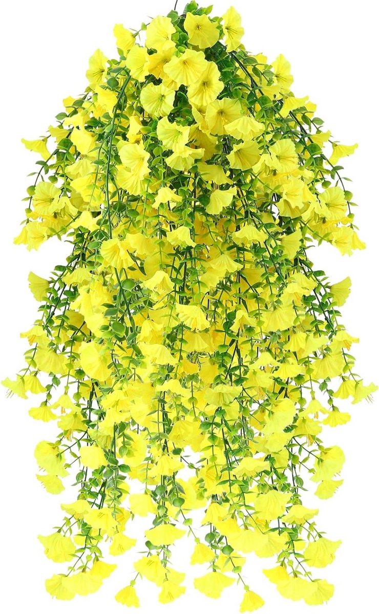 Kunstmatige hangende bloemen 4 stuks hangende kunstbloem 80 cm UV-bestendig nep hangende w