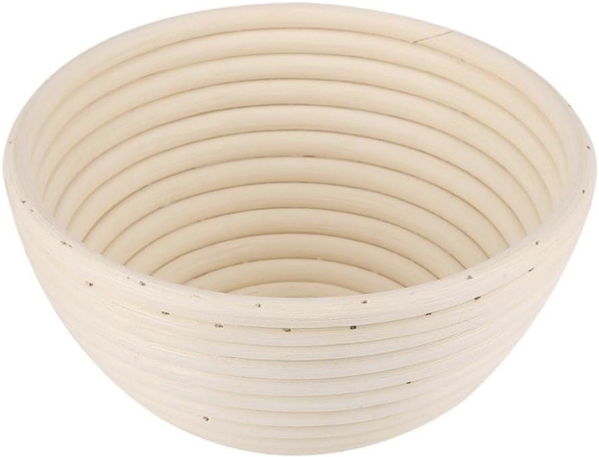 Ronde Brooddeeg Bewijsmand voor het Rijzen van Brooddeeg, Rattan Mand voor Ambachtelijk Brood 18 x 9 cm