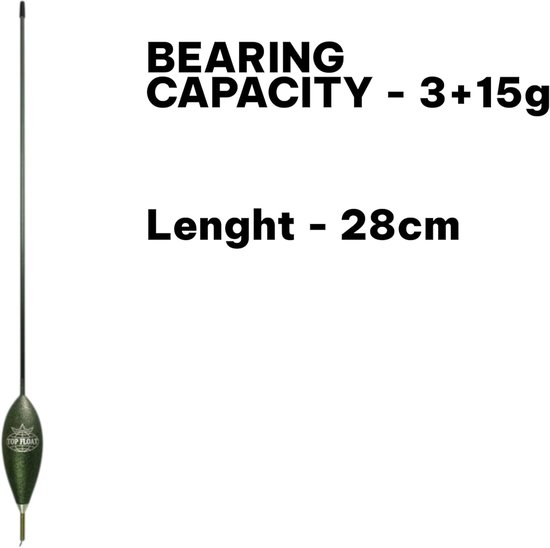Waggler Visdobber Set - Dobbers Vissen - Vissen op Rivier - 3 Verwisselbare Antennes - 3+15g - Donker — afbeelding 4