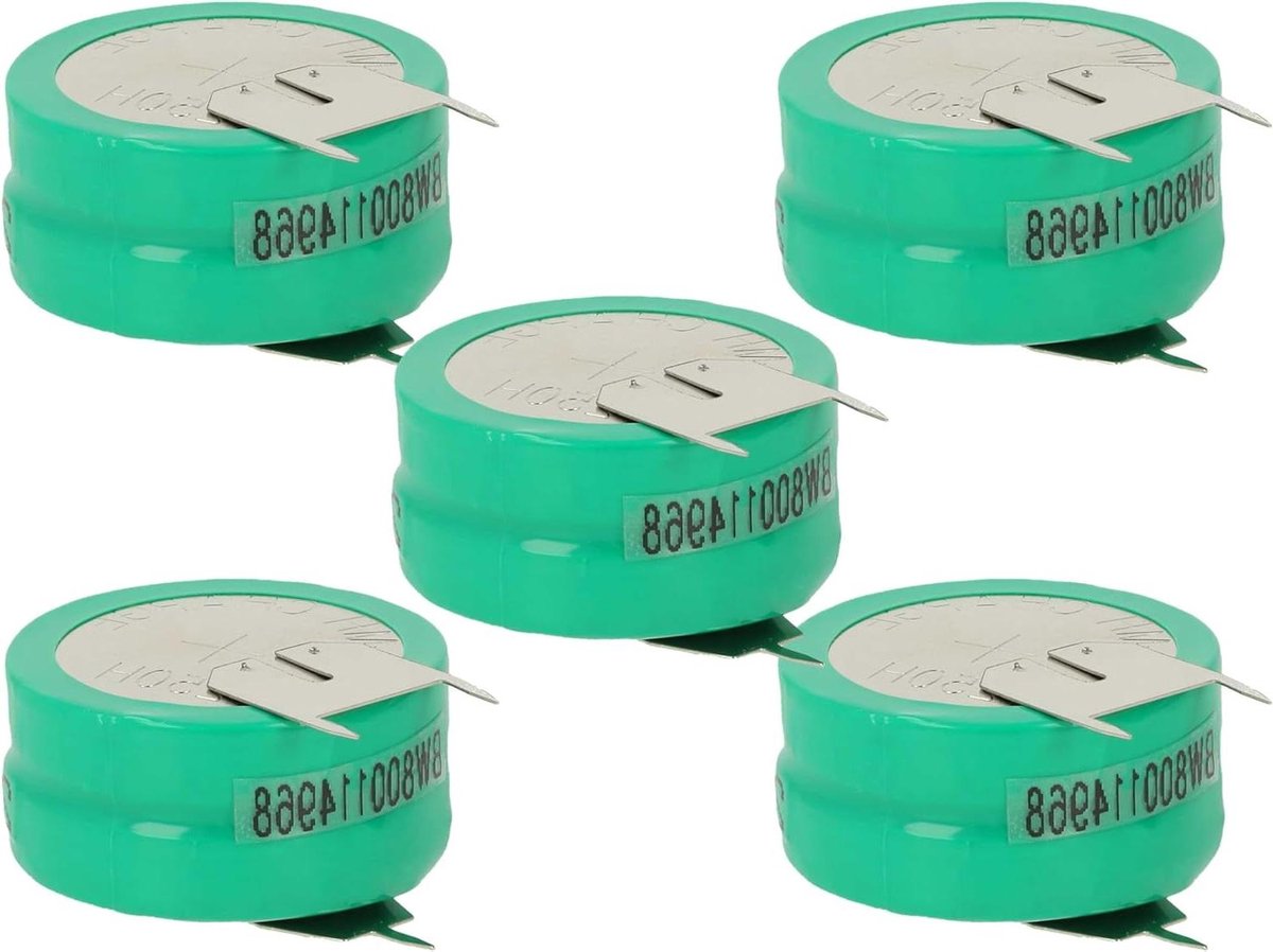 Oplaadbare Knoopcelbatterij - Batterij Pack - Apparaten Voeden - 3-Pins Aansluiting - 250mAh 2.4V - Groen