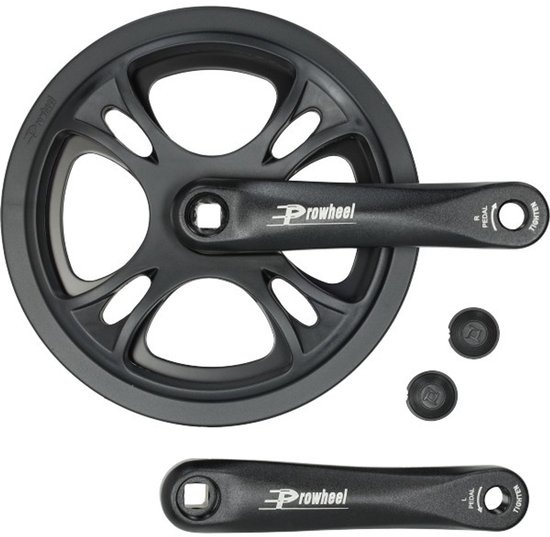 Crank trapas set L+R met 48T tandwiel zwart voor fatbike V20 PRO scooter ketting tandwiel