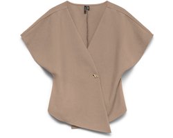 Vero Moda Blazer Vmsmilla Sonja Ss V-neck Top Exp 10354778 Moon Rock Dames Maat - S