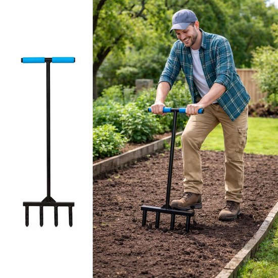 Anwicar Gazonbeluchter Werkbreedte 31 cm - Gras Beluchter - Steel Lawn Aerator 103x31x13cm van Merkloos	 — afbeelding 3
