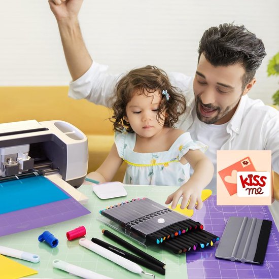Zghncslong Accessoiresbundel voor Cricut Machine Maker, 42 stuks alles-in-één gereedschapskit compatibel voor Cricut Machine, Cricut Maker wieden Tool, Kleurpotlood, Snijmat, schraper, liniaal — afbeelding 2