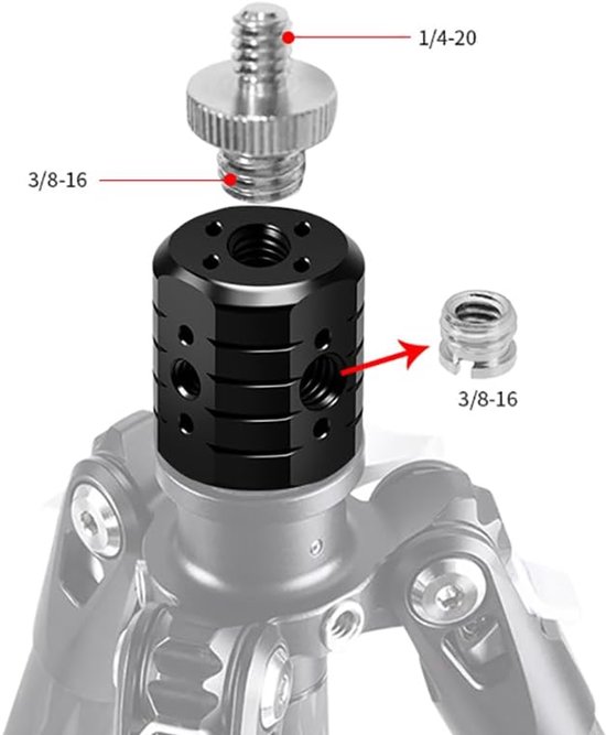 Homeet 22 stuks camera schroef statief 1/4 naar 3/8 inch schroeven converter schroefdraadschroef statief schroefdraad adapter schroef voor camera, statief, kogelkop, monopod, snelwisselplaat