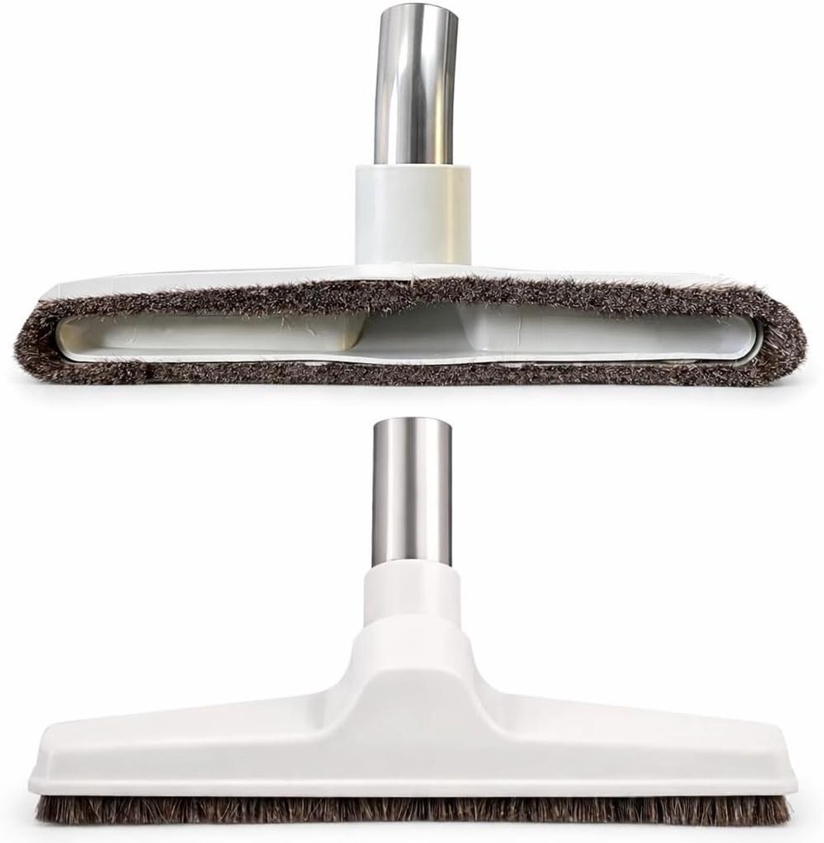 Vloerborstel Stofzuiger - Borstelkop Zuigmond - Stof Verwijderen - Metalen Elleboog - 32 mm - Wit