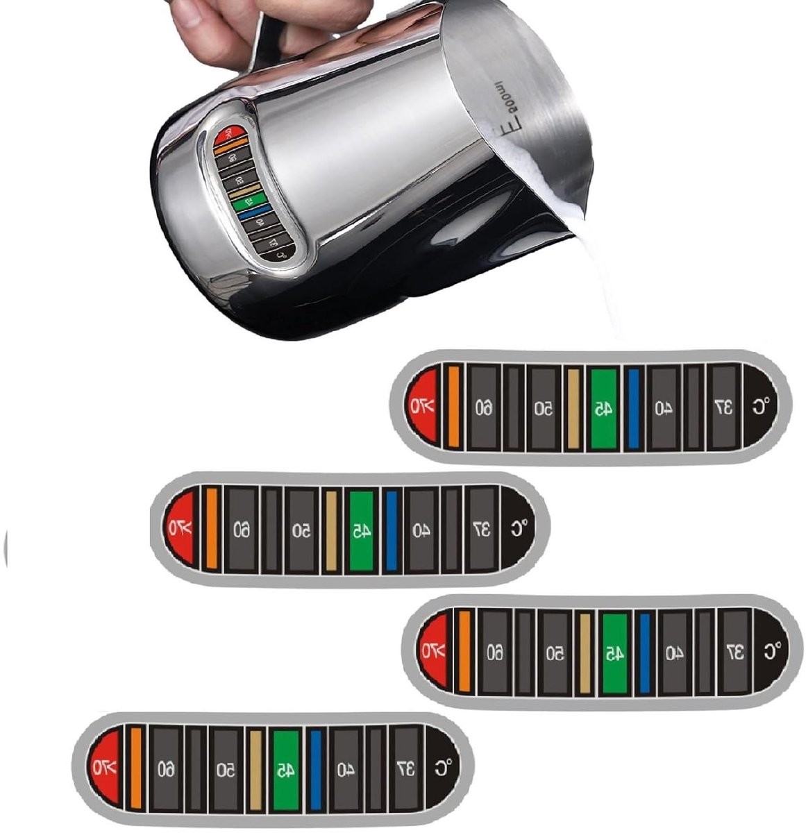 Thermometerstrips - Temperatuurstickers - Watertemperatuur Meten - Kleurveranderend - 59.6 mm x 18.8 mm - Niet gespecificeerd