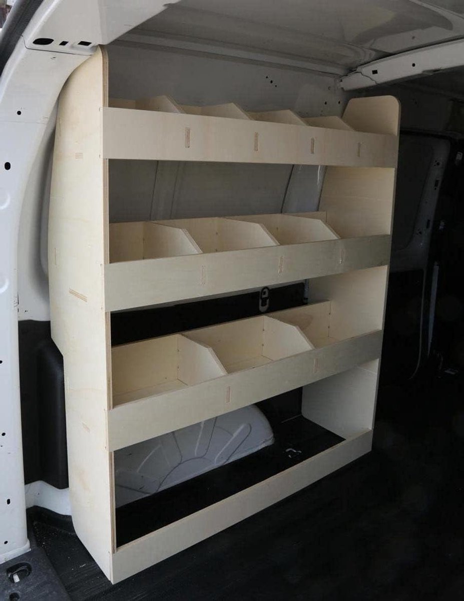 Van Opbergrek - Van Organizer Rek - Van Organiseren - 3 Planken 12 Vakken