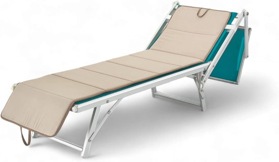 Opvouwbaar Matras - Ligmat Strandmat - Comfort Buiten - Dubbelzijdig Ontwerp - 52 x 200 cm - Beige/Taupe — afbeelding 5