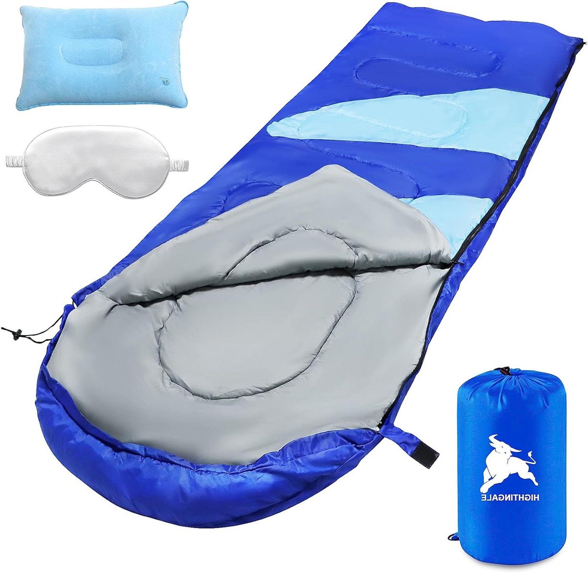 Envelopslaapzak - Slaapzak voor kamperen - Outdoor avonturen - Waterafstotend polyester - Normaal - Zwart