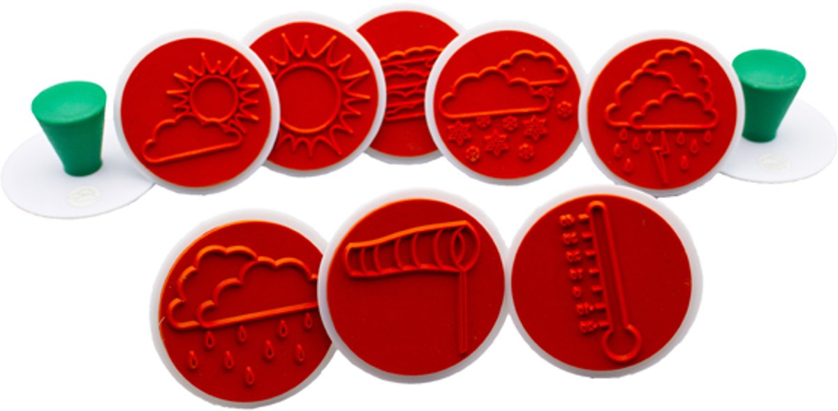 Eduplay weerstempels set - educatief speelgoed 10 stuks.
