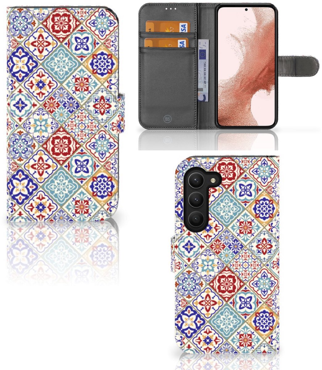 Samsung Galaxy S23 Bookcase Tiles Color