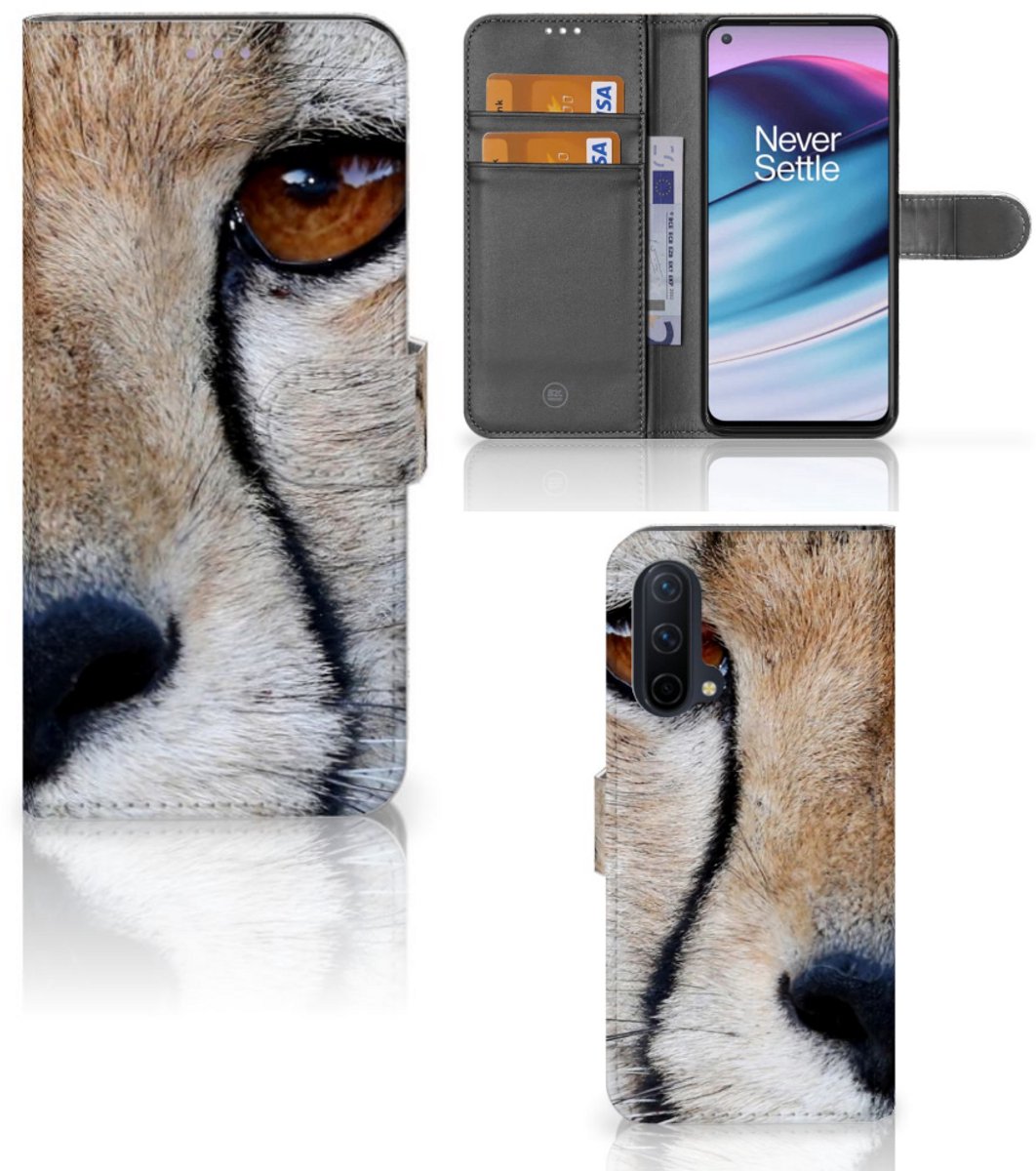 OnePlus Nord CE 5G Telefoonhoesje met Pasjes Cheetah