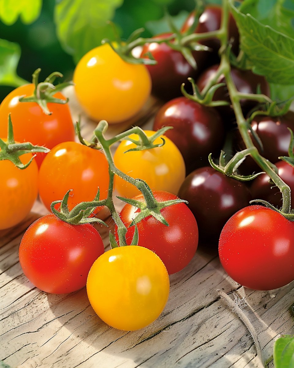 Kerstomaten Zaden Solanum Lycopersicum Mix 4 Kleuren Eenjarig