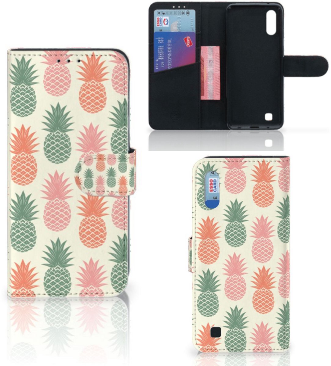 Samsung Galaxy M10 Book Cover Ananas