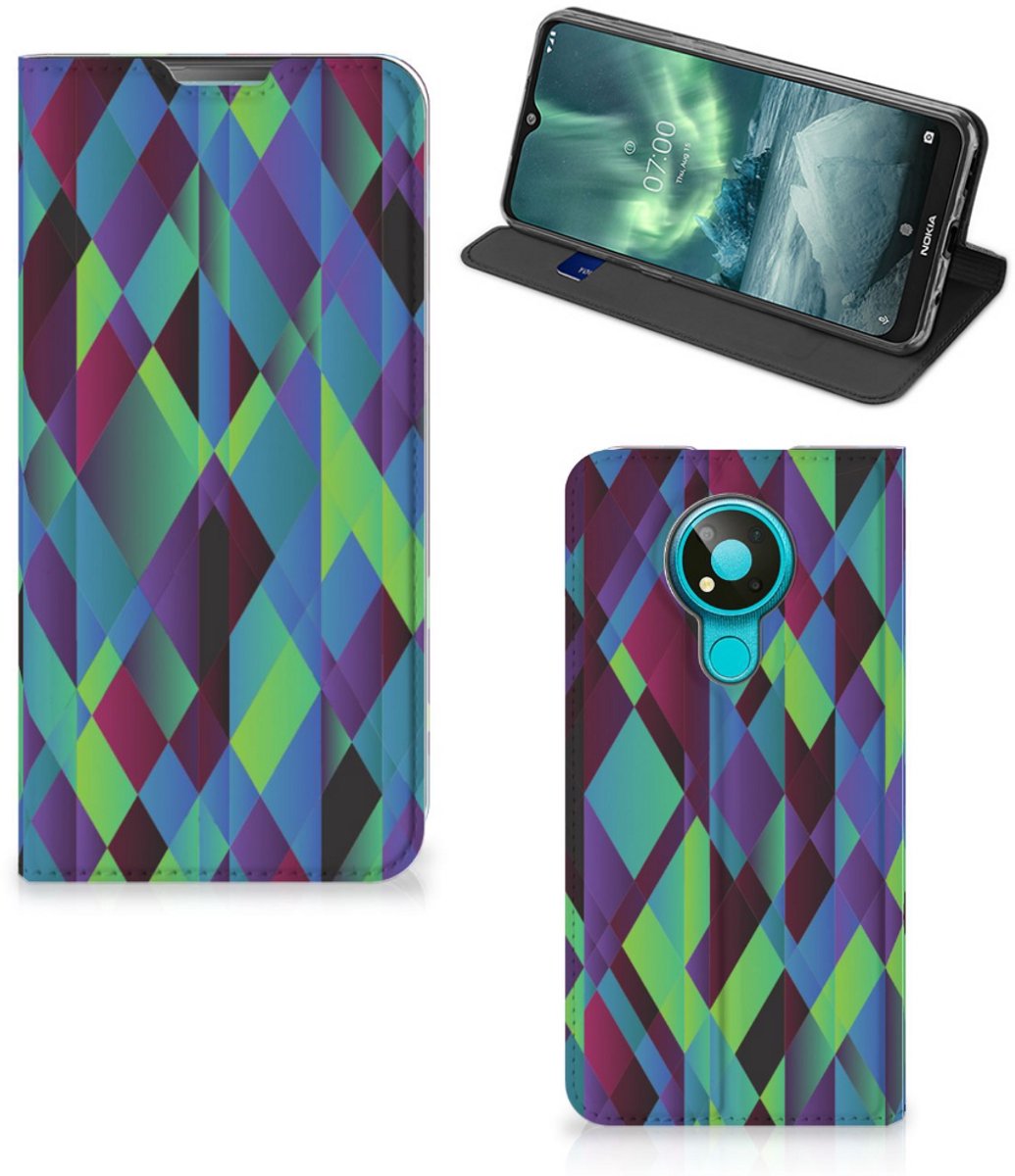 Nokia 3.4 Stand Case Abstract Green Blue