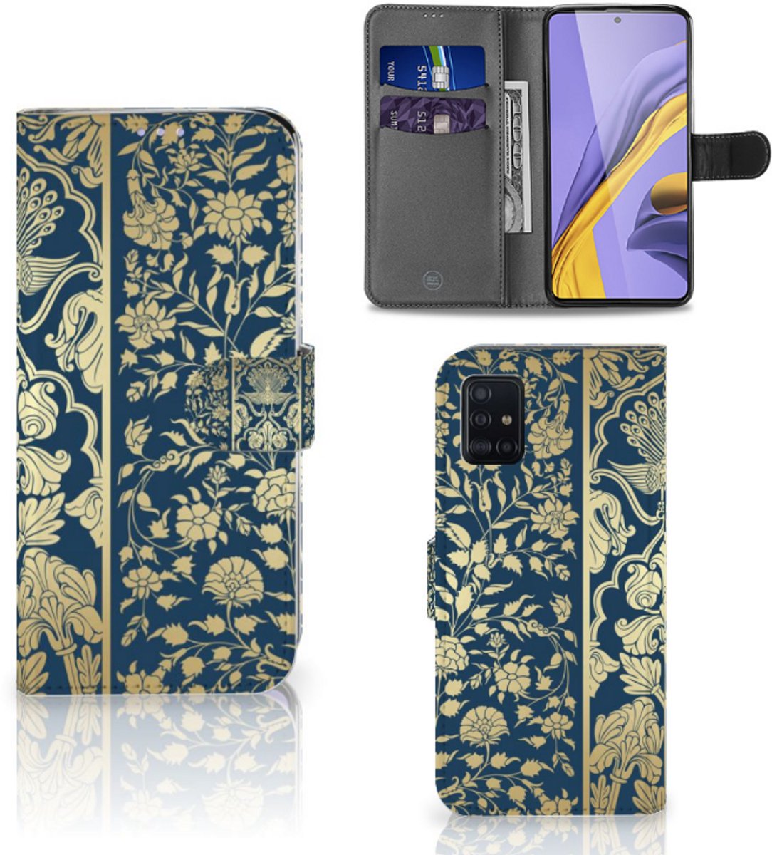 Samsung Galaxy A51 Hoesje Beige Flowers