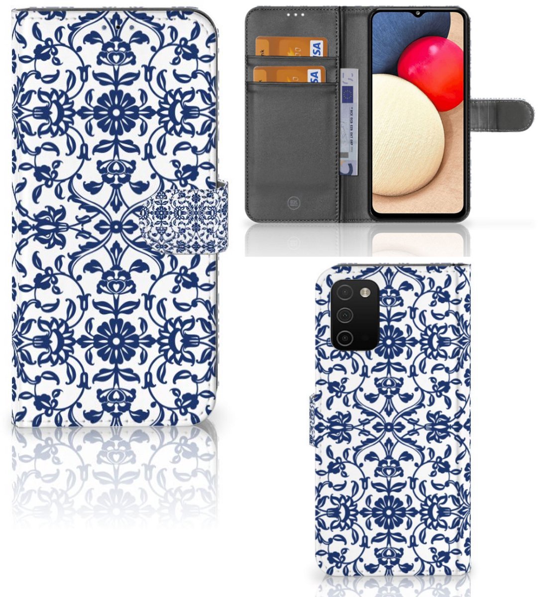 Samsung Galaxy A03s Hoesje Flower Blue