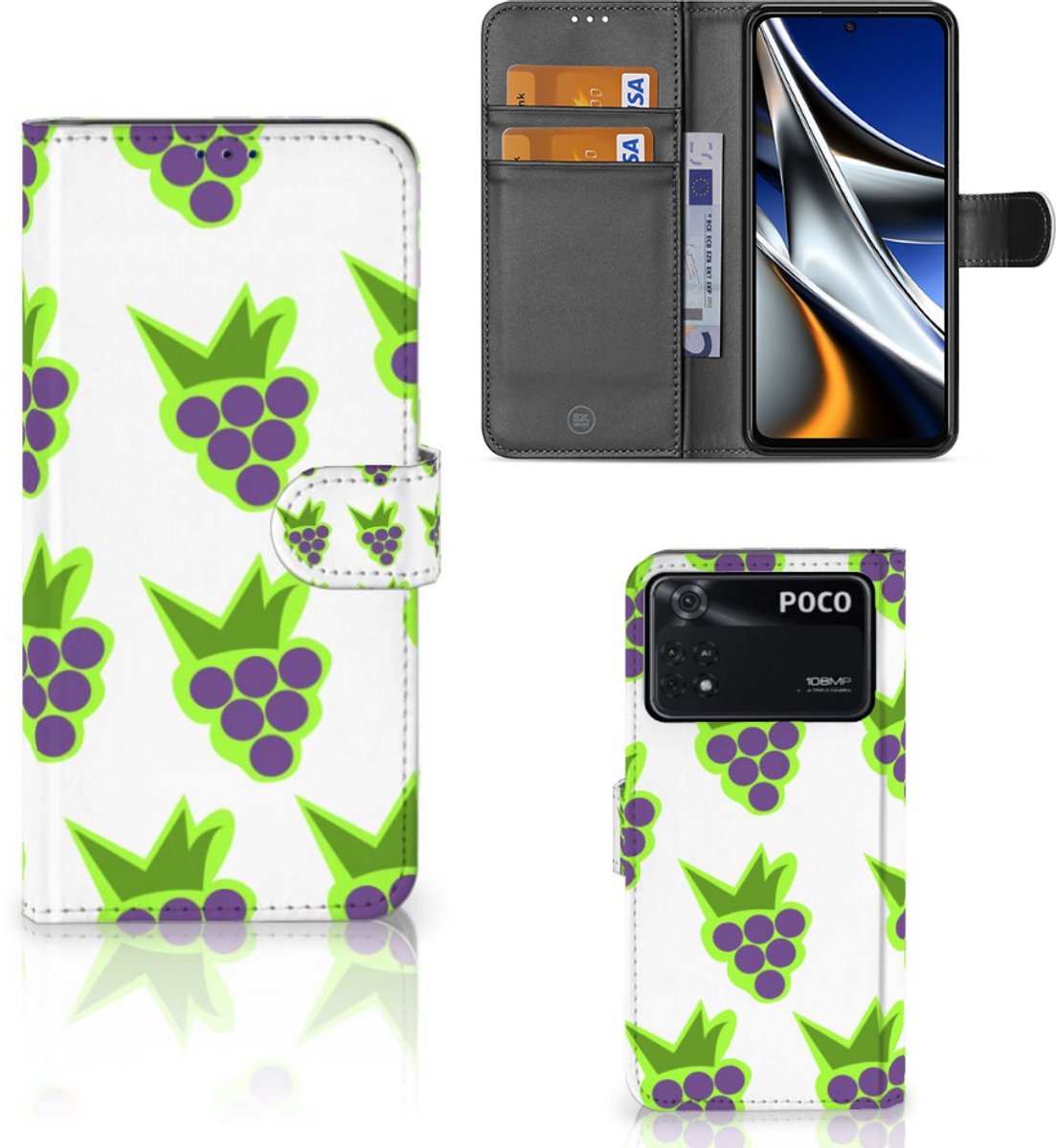 Xiaomi Poco X4 Pro 5G Book Cover Druiven