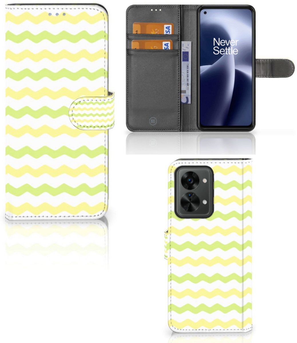 OnePlus Nord 2T Telefoon Hoesje Waves Yellow