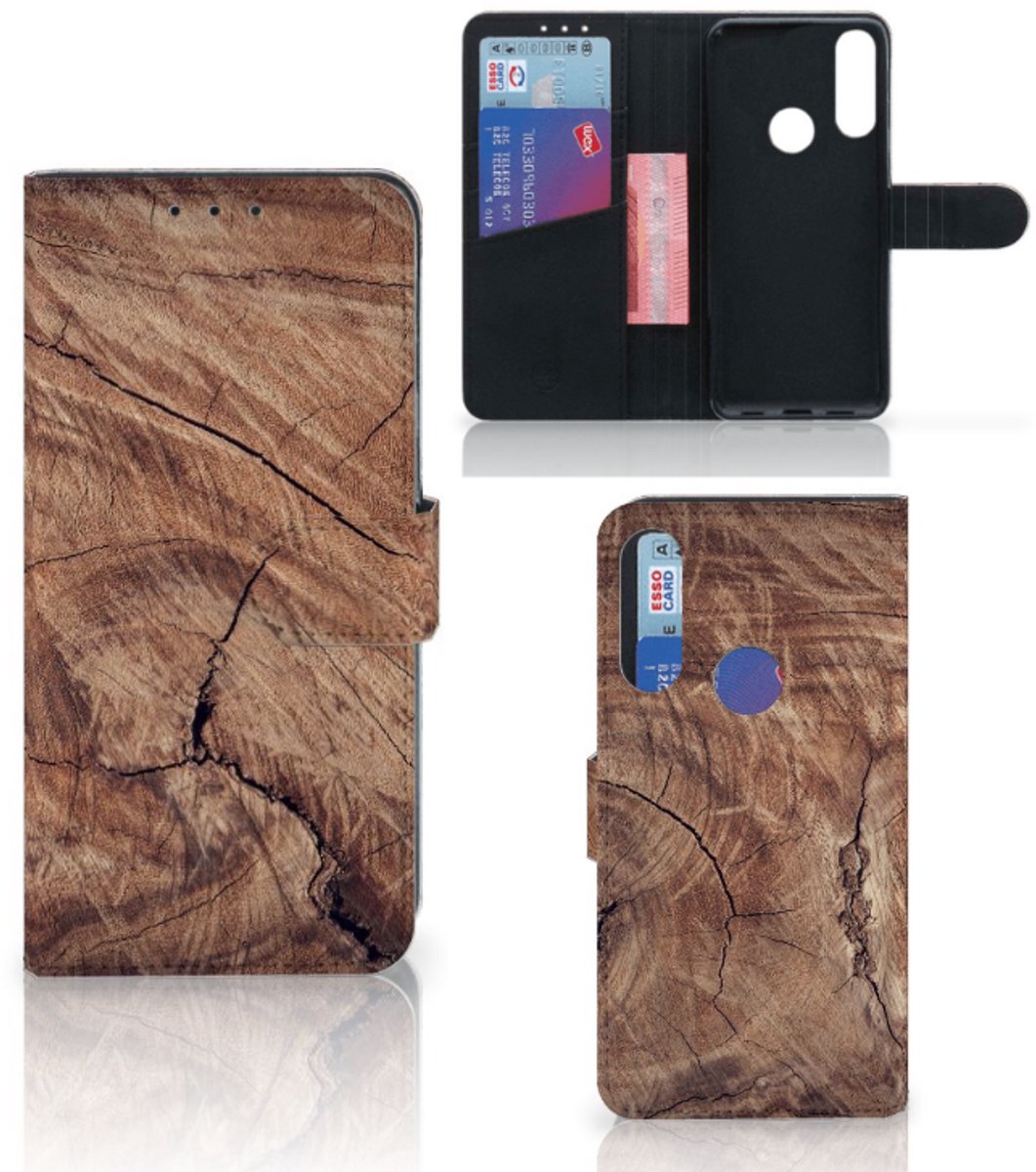 Boekhoesje voor Alcatel 1S 2020 Book Style Case Tree Trunk