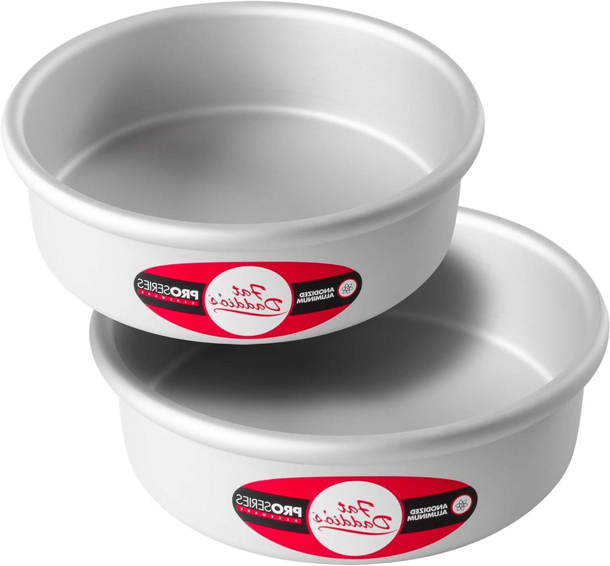 Ronde Cake Pan - Bakvorm Set - Taarten Bakken - Geanodiseerd Aluminium - 7 x 2 Inch - Zilver