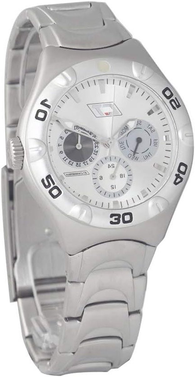 Unisex Horloge - Armbandhorloge Analoog - Tijdweergave Dagelijks - Roestvrijstalen Band - 100 g - Zilverkleurig