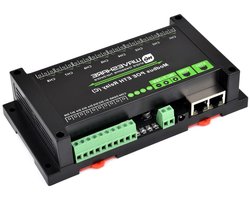 Relais Module - Schakelmodule Besturingsmodule - Industriële Automatisering - Dubbele Ethernet Poorten - 8 Kanaals - Grijs