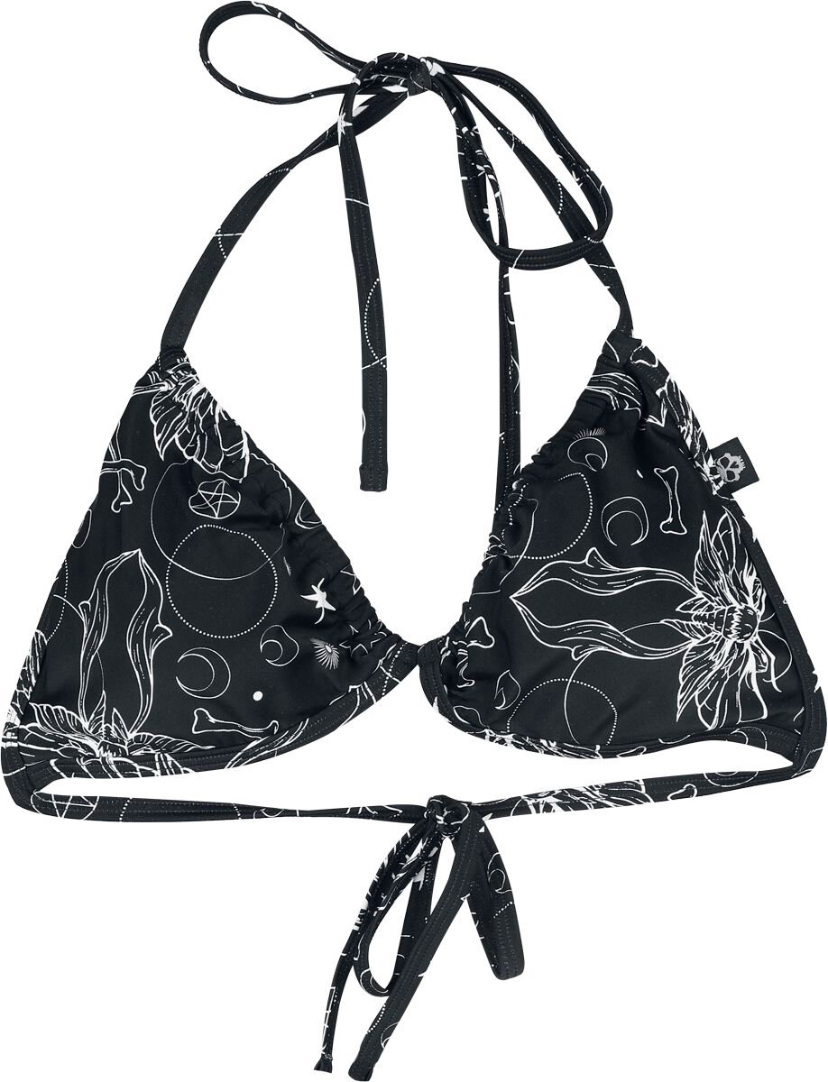 Gothicana zwarte triangel-bikinitop Mix and Match met uitneembare pads - Dames