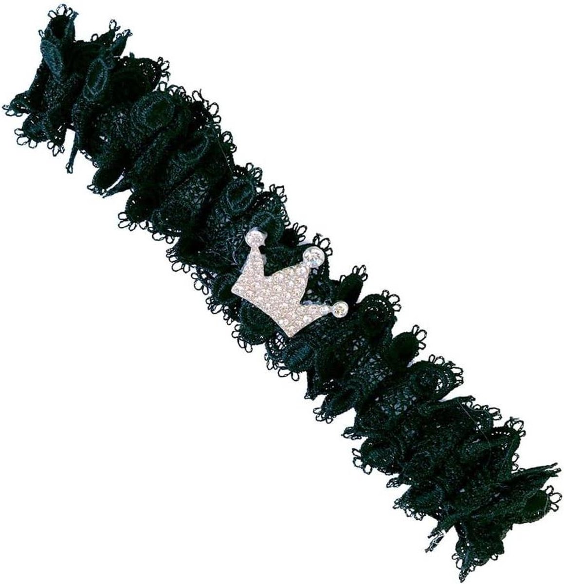Bruids Garter - Bruidsaccessoires Kousenband - Bruiloft Versiering - Kristallen Pendent - 40-60 cm - Wit