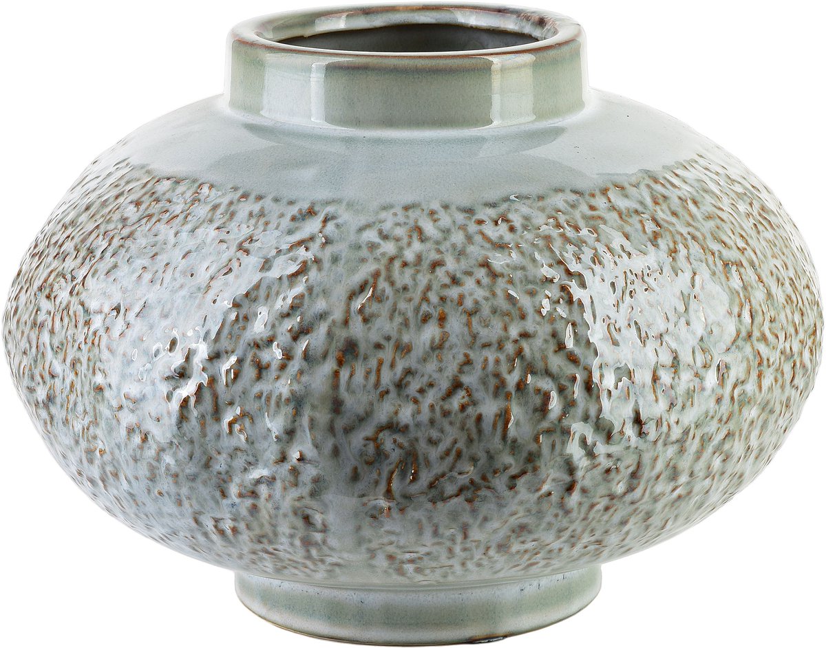Arina Green - Decoratieve Vaas - Keramiek - 26,5x26,5x20 cm - Beżowy