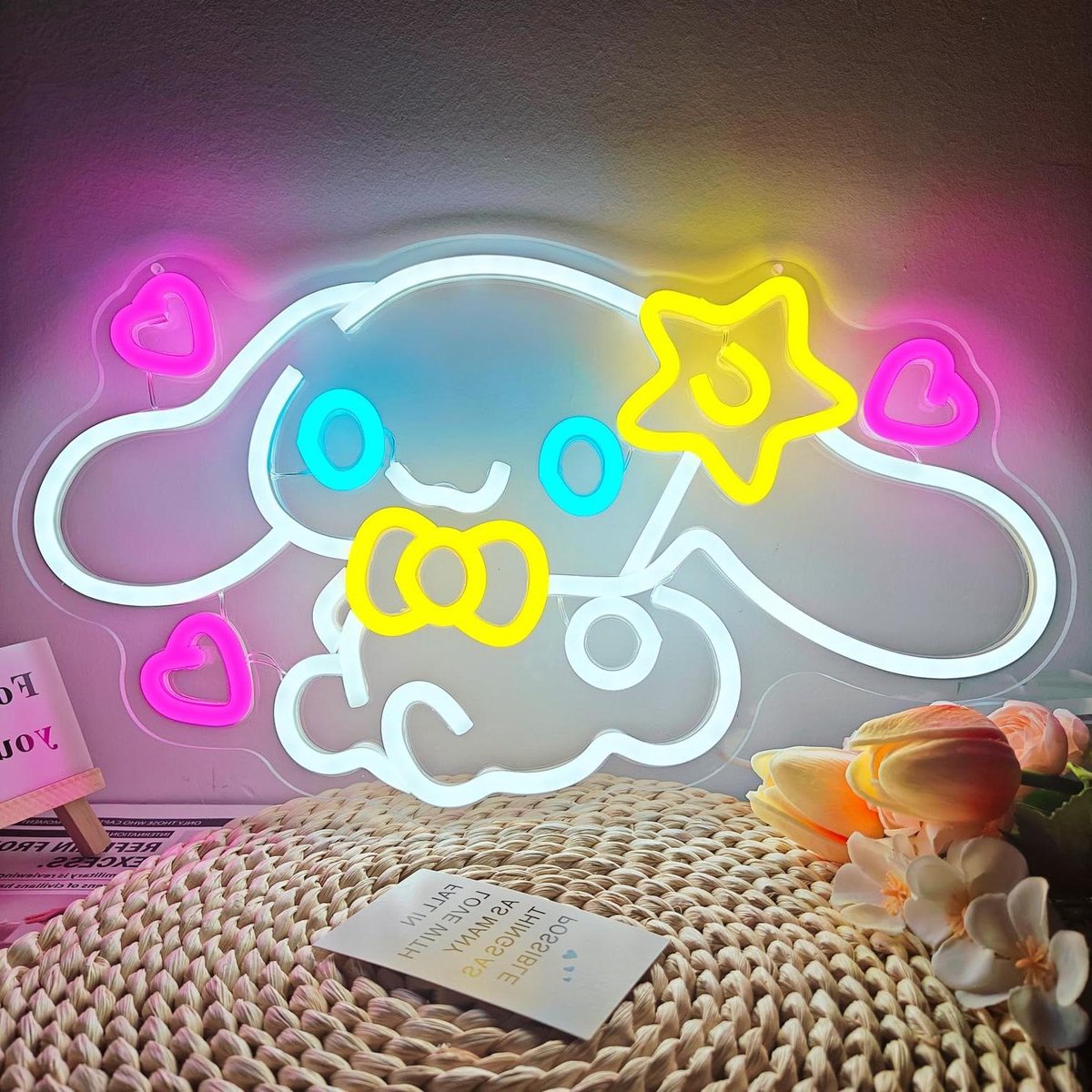 Neonbord Hond - Huisdier Neon - Decoratie Kamer - Wandmontage - 34 NL - Meerkleurig