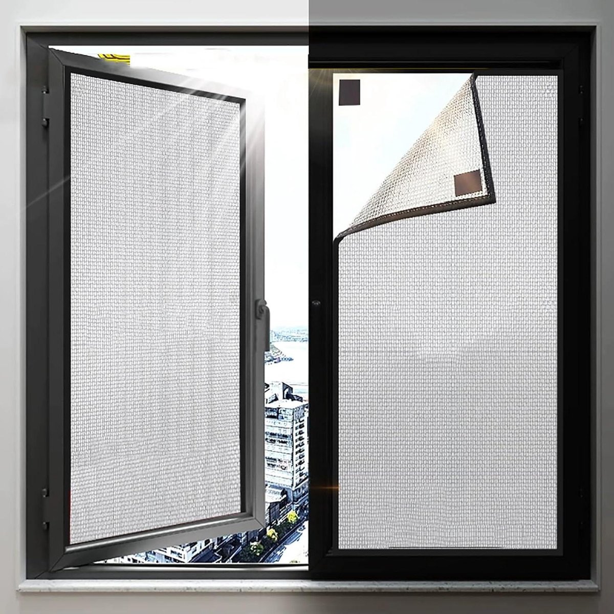 Raamisolatie Kit - Thermische Folie - Winterklaar Maken - Magnetische Bevestiging - 100 x 110 cm - Zilver