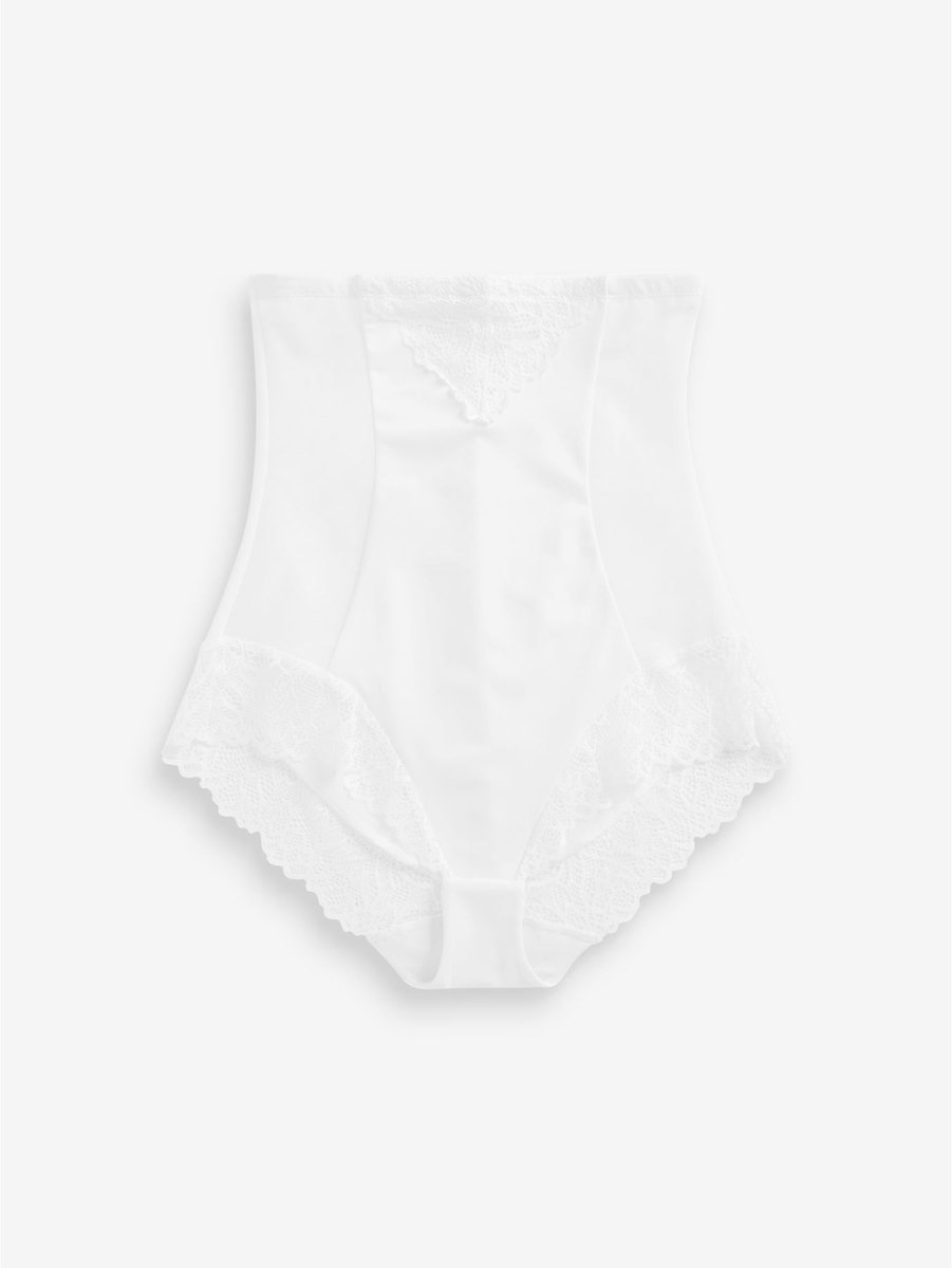 Next Dames - Vormgevende slip met stevige buikcontrole en superhoge taille - Wit White