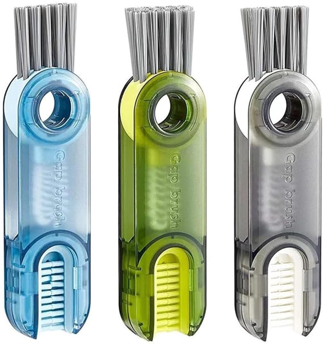3-in-1 Multifunctionele Reinigingsborstel voor Flessen en Bekers - 3 Stuks