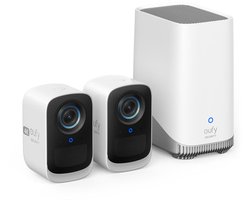 eufy Security eufyCam 3C HQ 4K met Homebase 3 - 2 beveiligingscamera/ IP camera - 180 dagen batterij - Voor binnen & buiten