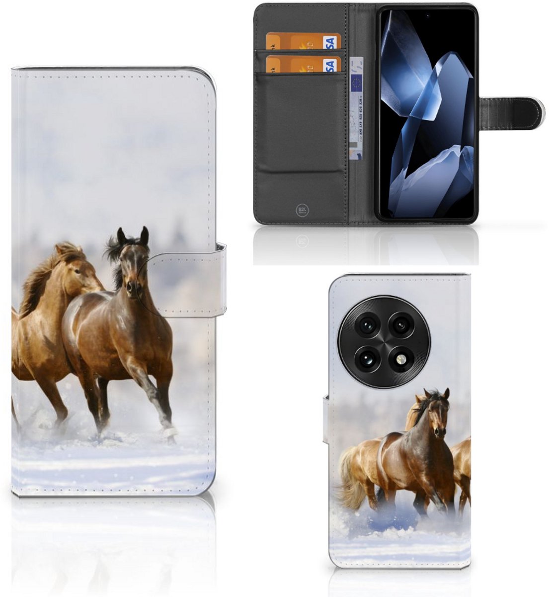 OnePlus 13 Telefoonhoesje met Pasjes Paarden