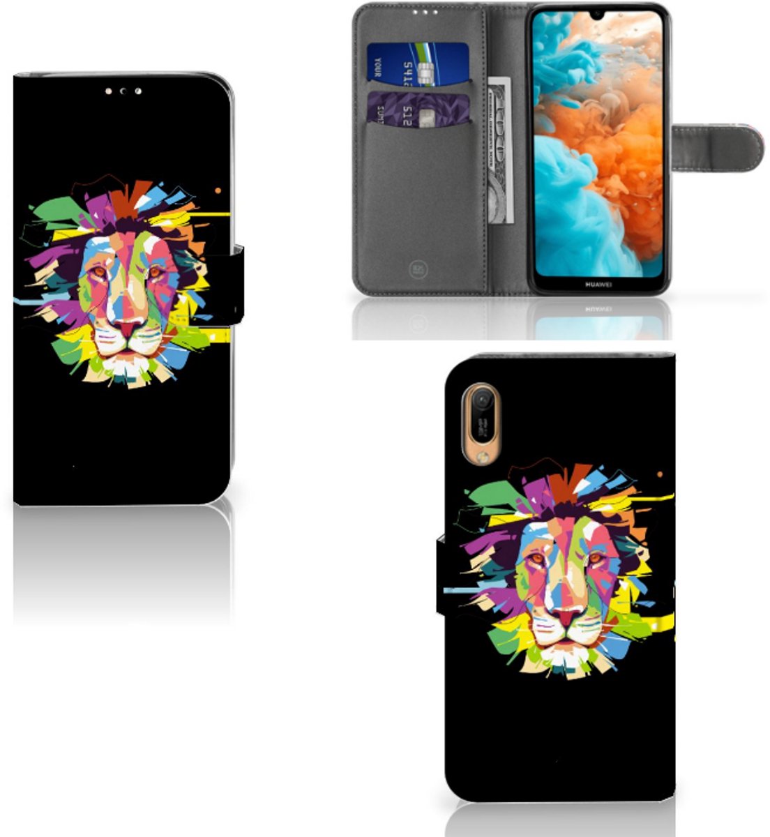 Huawei Y6 (2019) Leuk Hoesje Lion Color