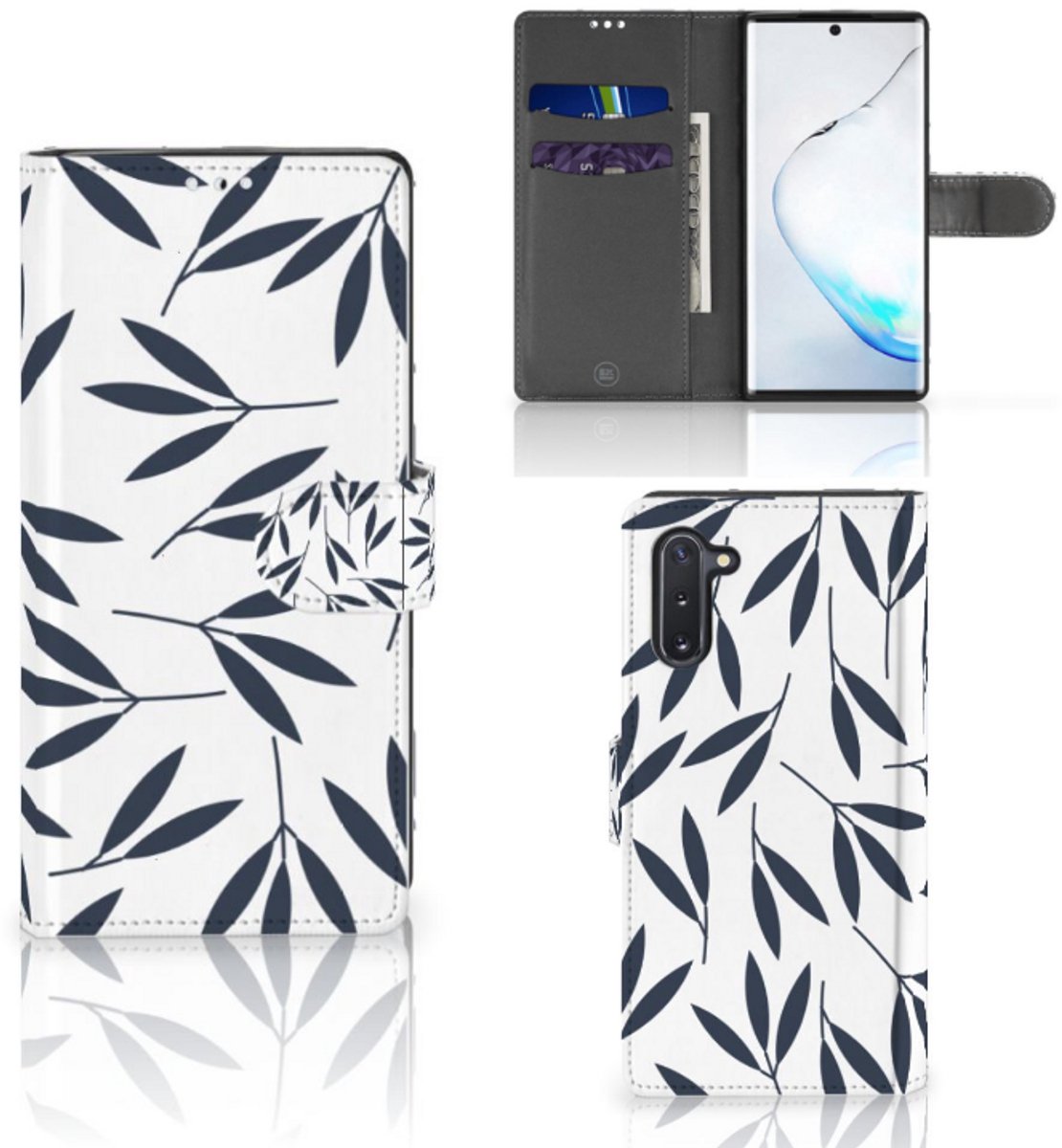 Samsung Galaxy Note 10 Hoesje Leaves Blue