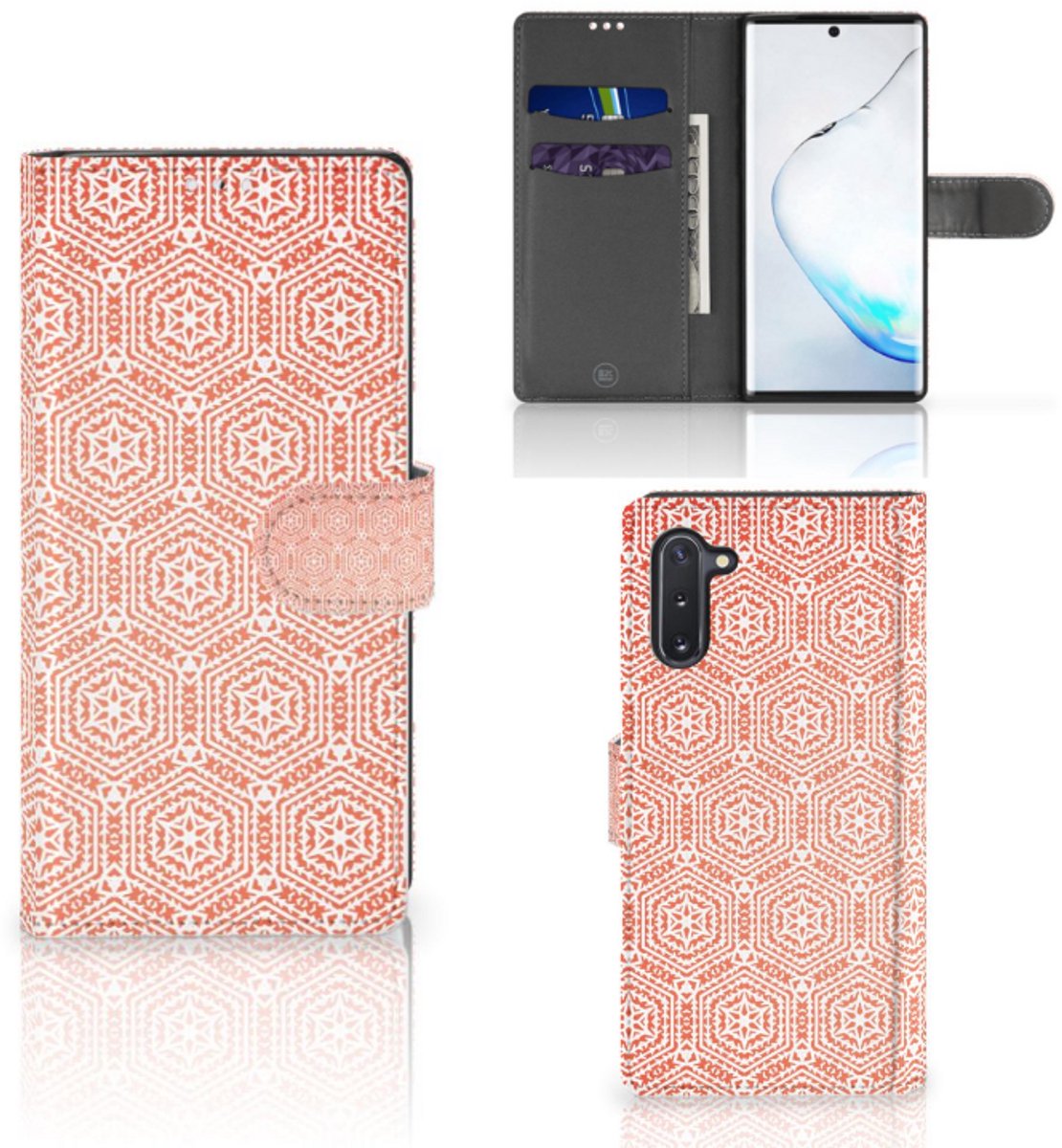 Samsung Galaxy Note 10 Telefoon Hoesje Pattern Orange