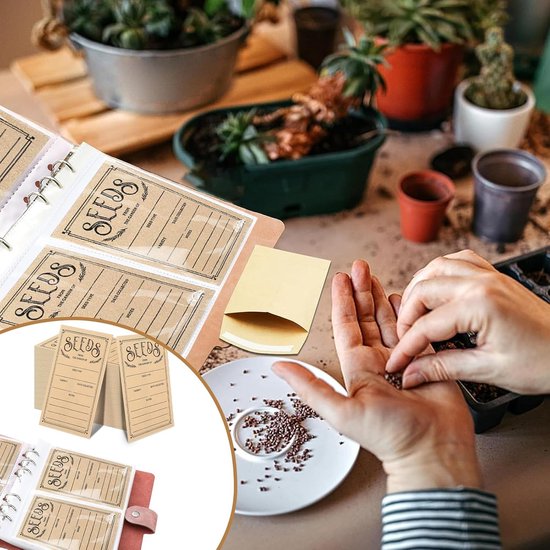 Zaden Opbergset - Zaad Enveloppen - Tuin Zaden Organiseren - Vochtresistente Enveloppen - 100 Stuks - Roze — afbeelding 4