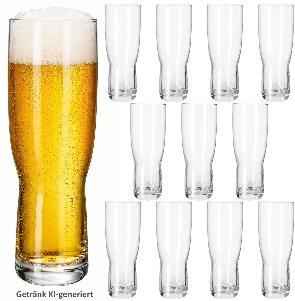 12-delige set BIRRA pils glas 0,5L van glas – 00024349