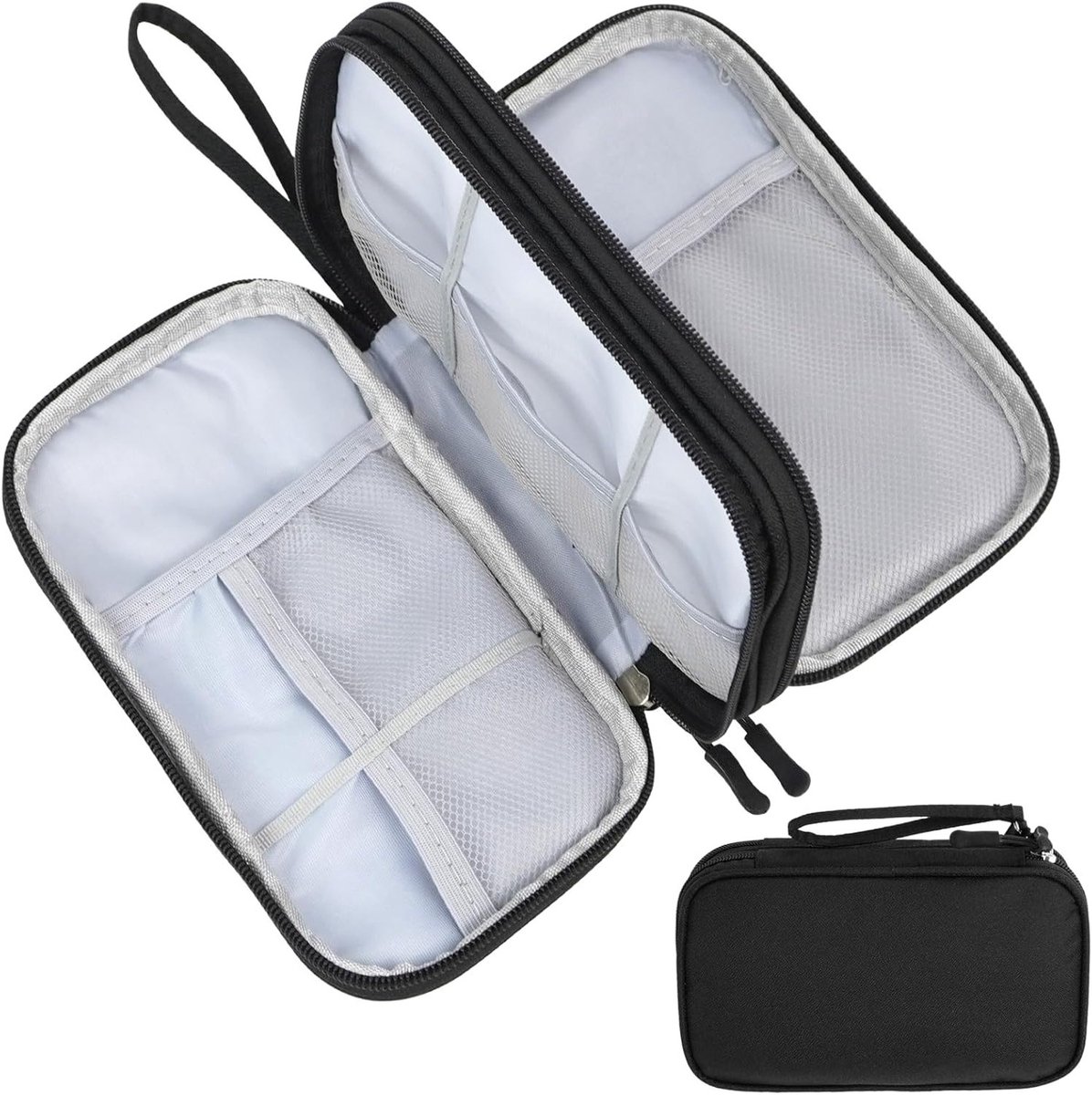 Reisorganizer in Zwart voor Efficiënte Opberging van Documenten, Accessoires en Kleding